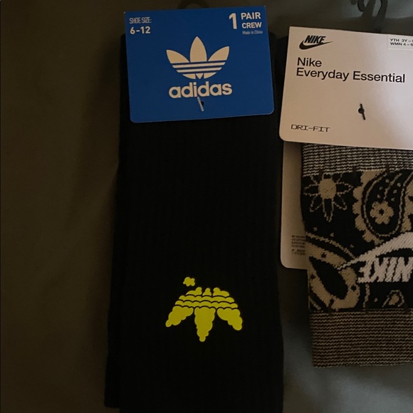 Adidas Black and Yellow Crew Socks - Picture 3 of 7